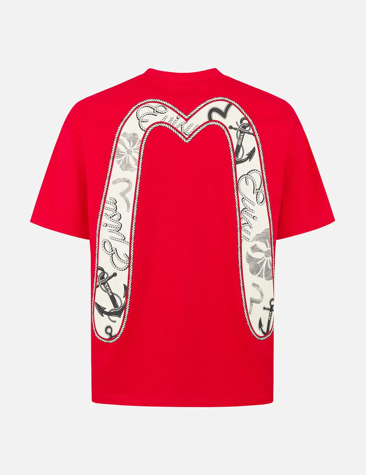 Twisted Rope and Daicock Anchor Print Relax Fit T-shirt - 1