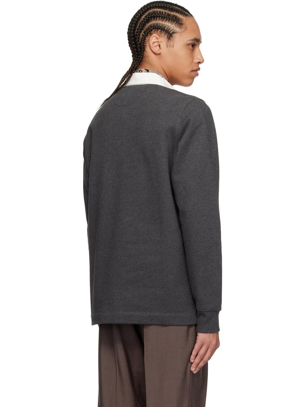 Gray Contrast Collar Polo - 3