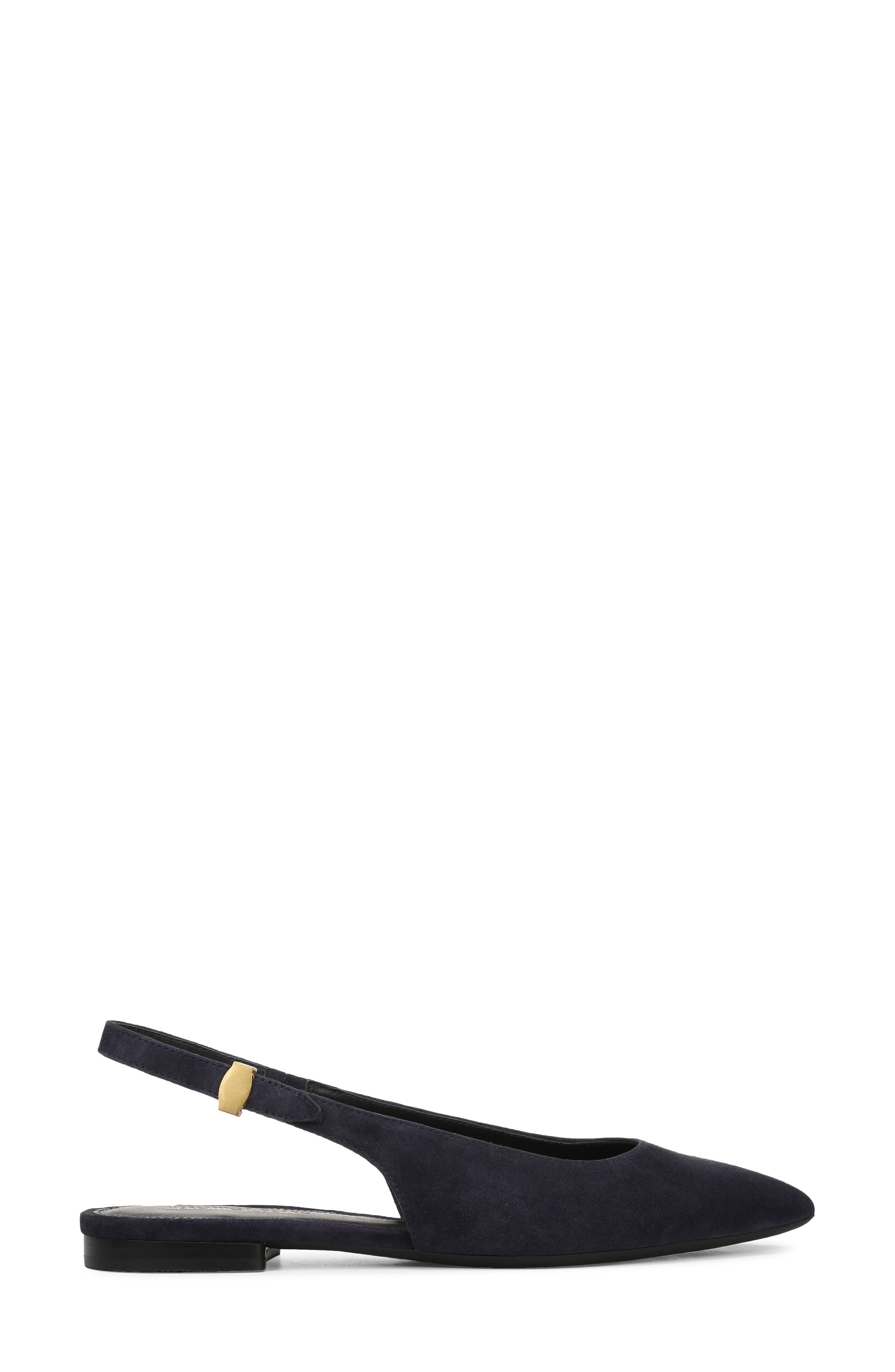 Veronica Beard Shina Slingback Pointed Toe Flat in Navy at Nordstrom - 3