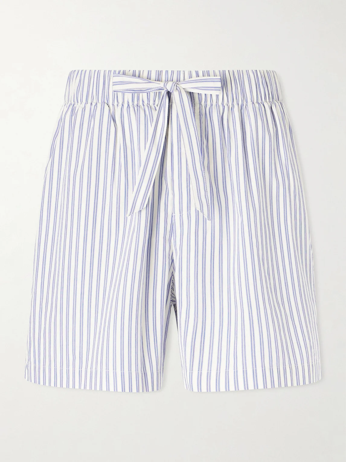 Straight-Leg Striped Organic Cotton-Poplin Shorts - 1