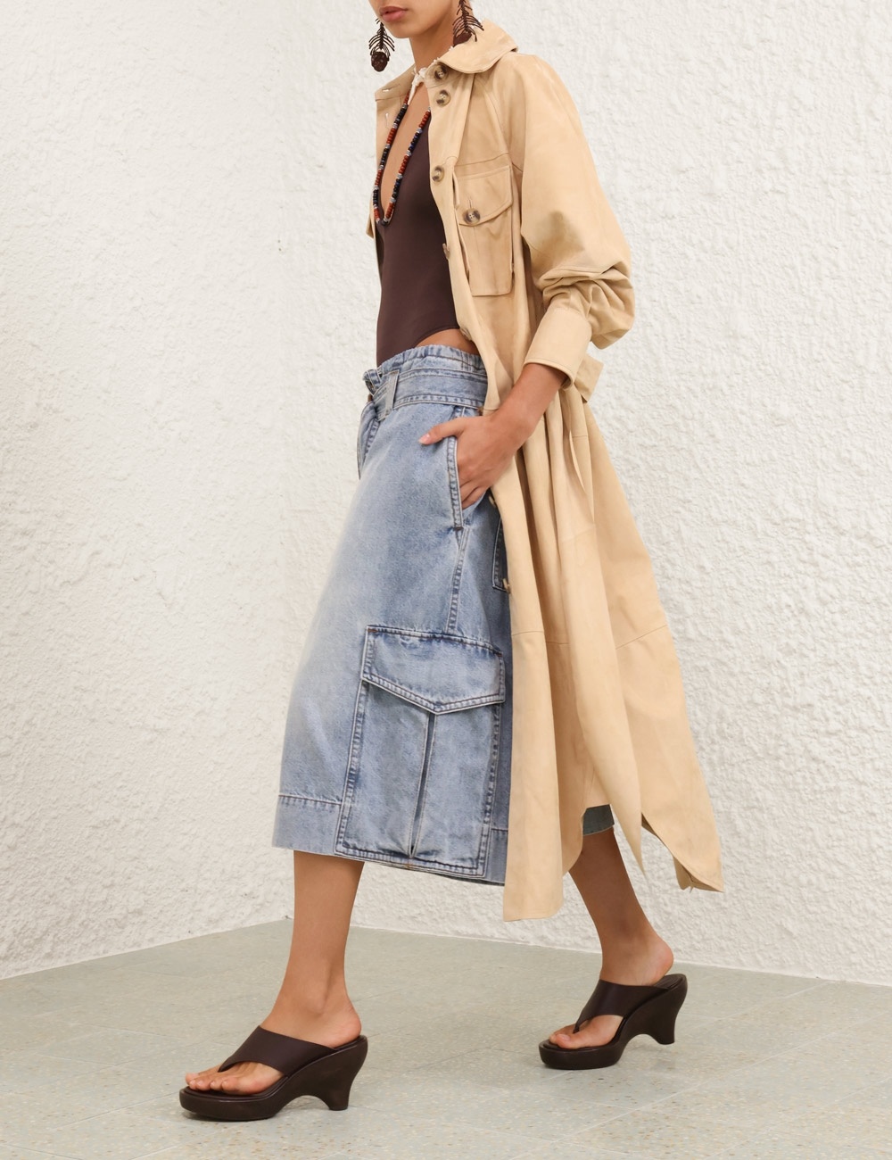 ILLUMINATE SUEDE TRENCH - 8