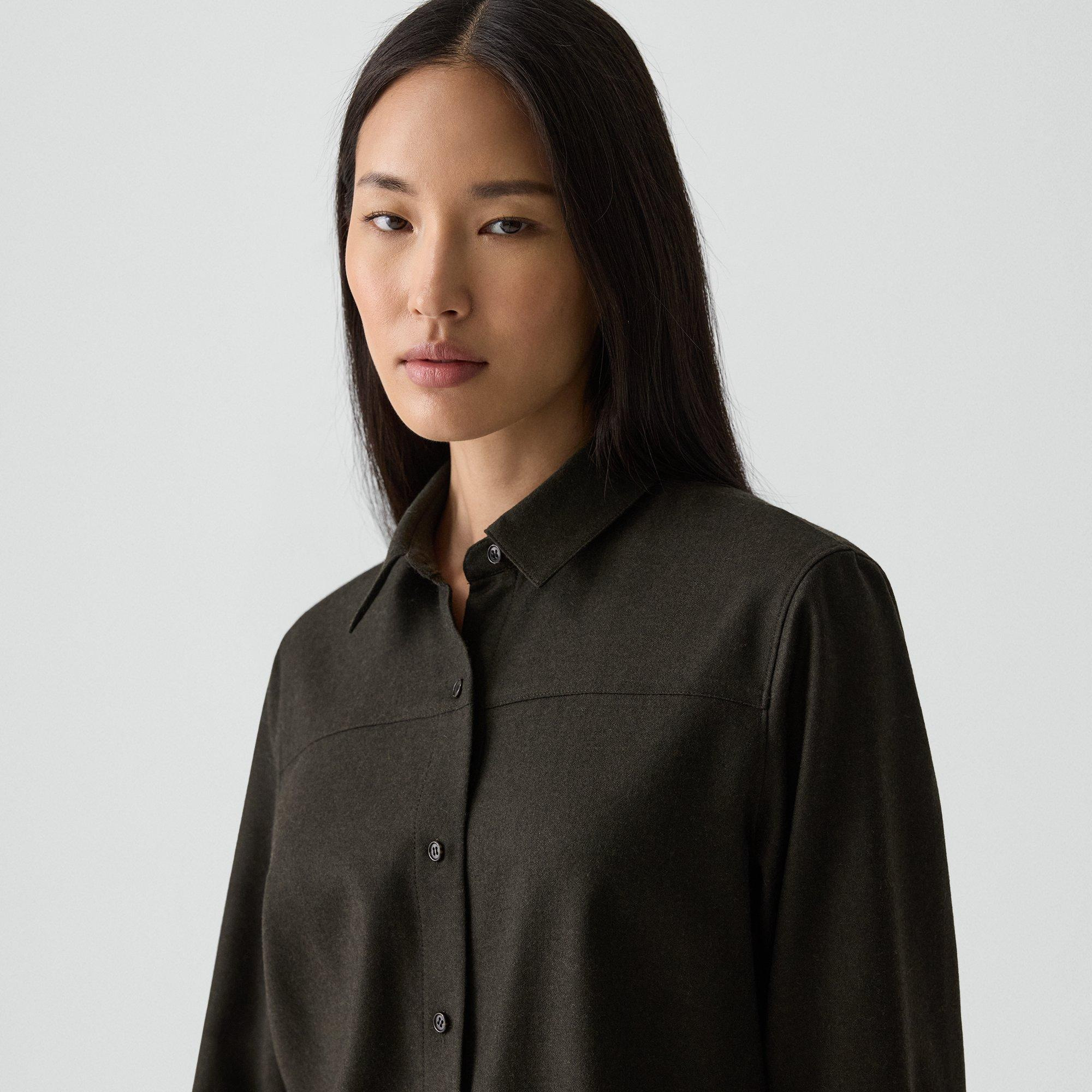 Boxy Shirt in Sleek Flannel - 5