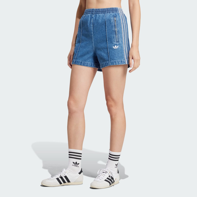 adidas Adicolor Denim Firebird Shorts outlook
