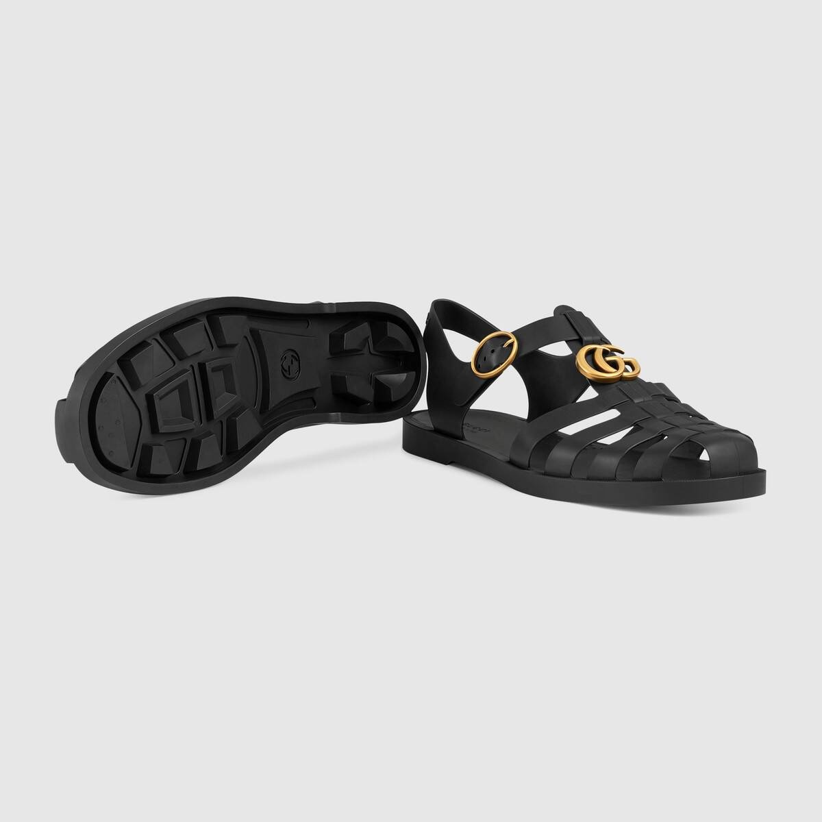 Rubber buckle strap sandal - 5