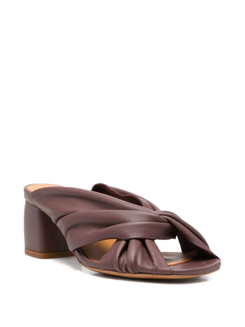 forte_forte nappa crossed sandals outlook
