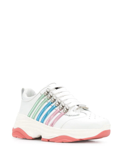 DSQUARED2 multi-striped low-top chunky trainers outlook