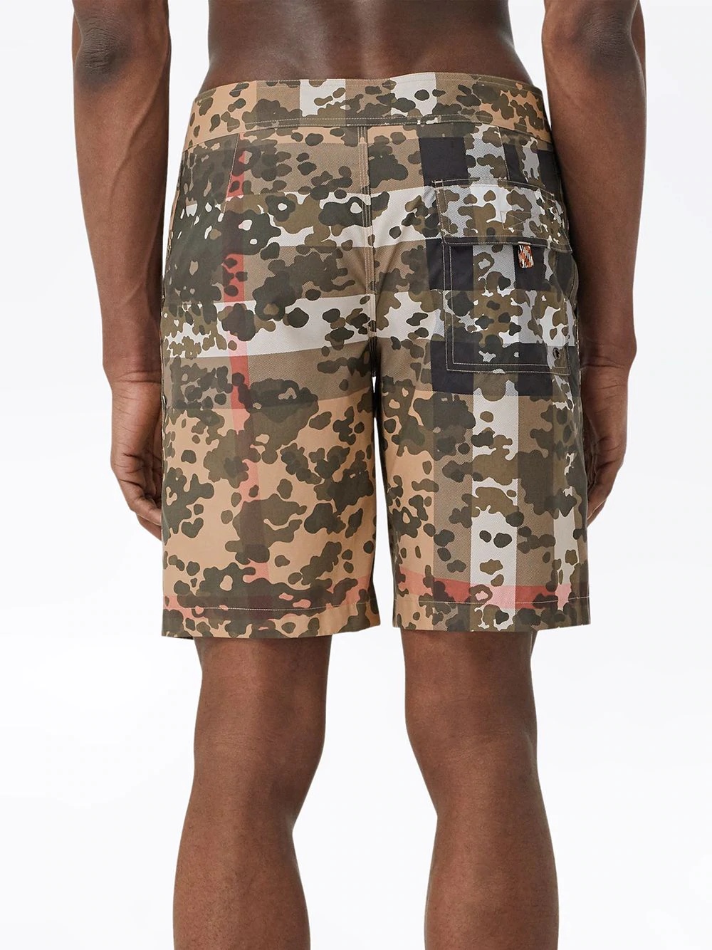 Camouflage Check swim shorts - 4