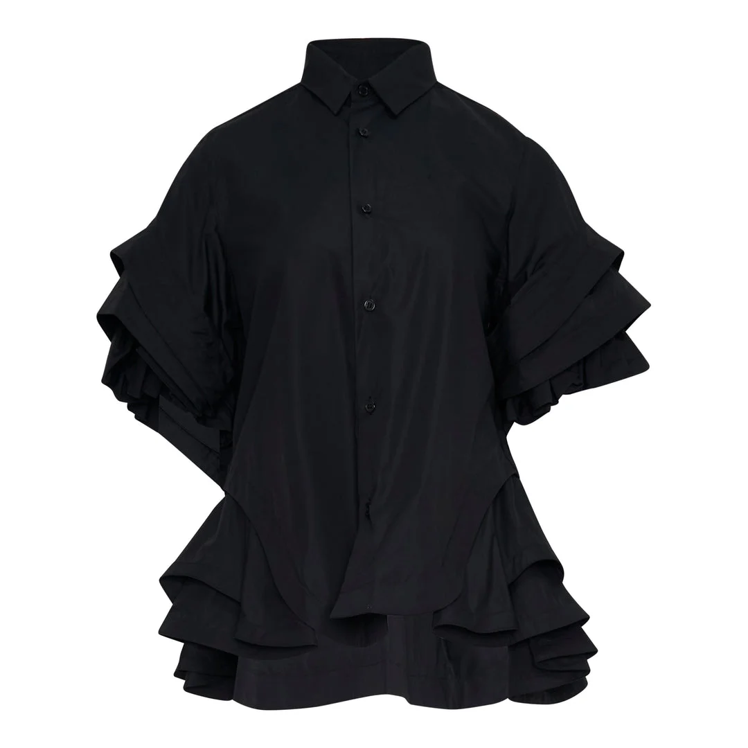 Ruffled Flare Shirt Blouse - 1
