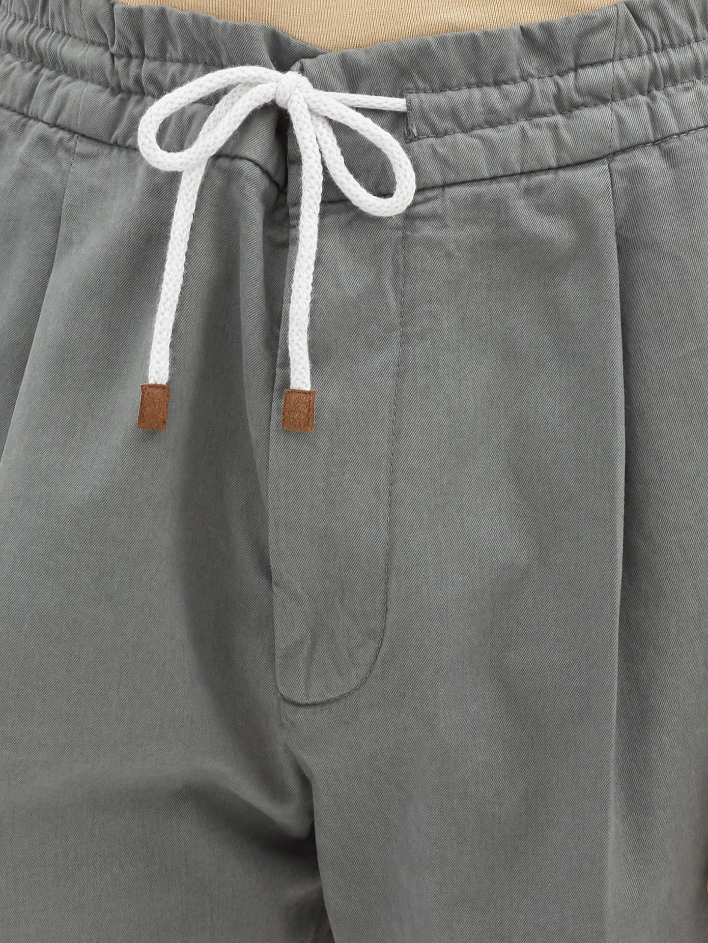 Drawcord-waist cotton-blend chinos - 3