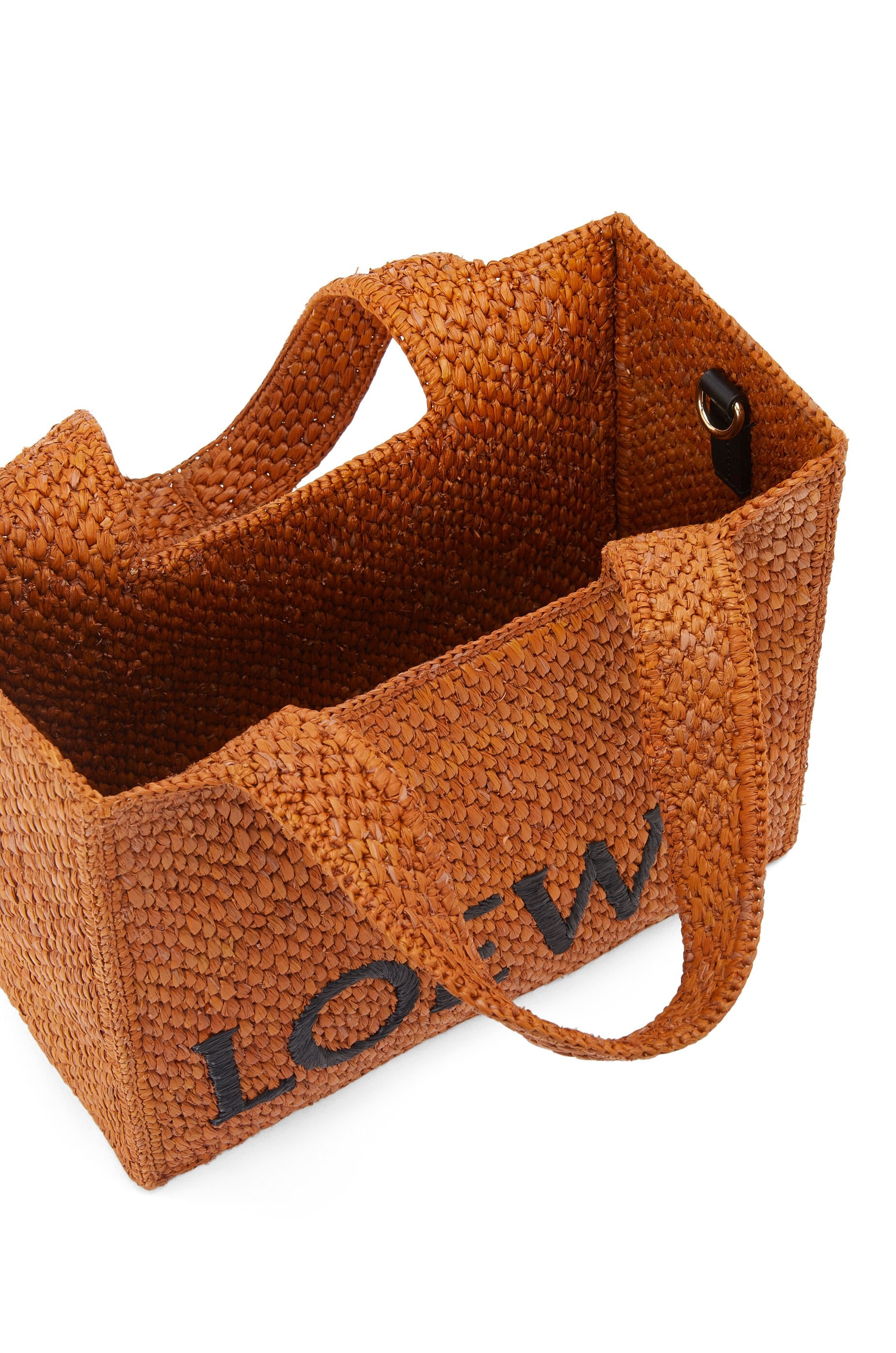 Small LOEWE Font Tote in raffia - 8