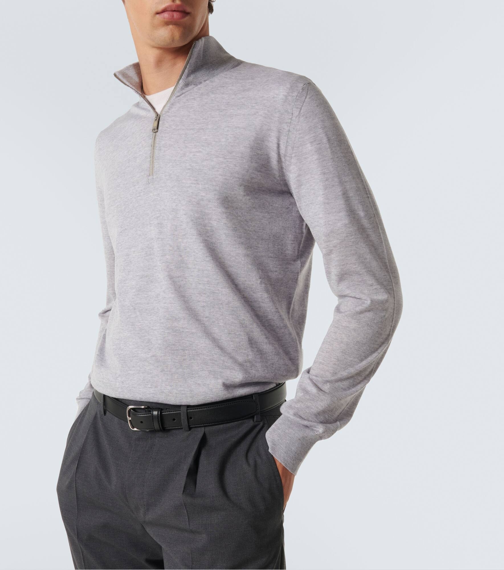 Wool half-zip sweater - 5