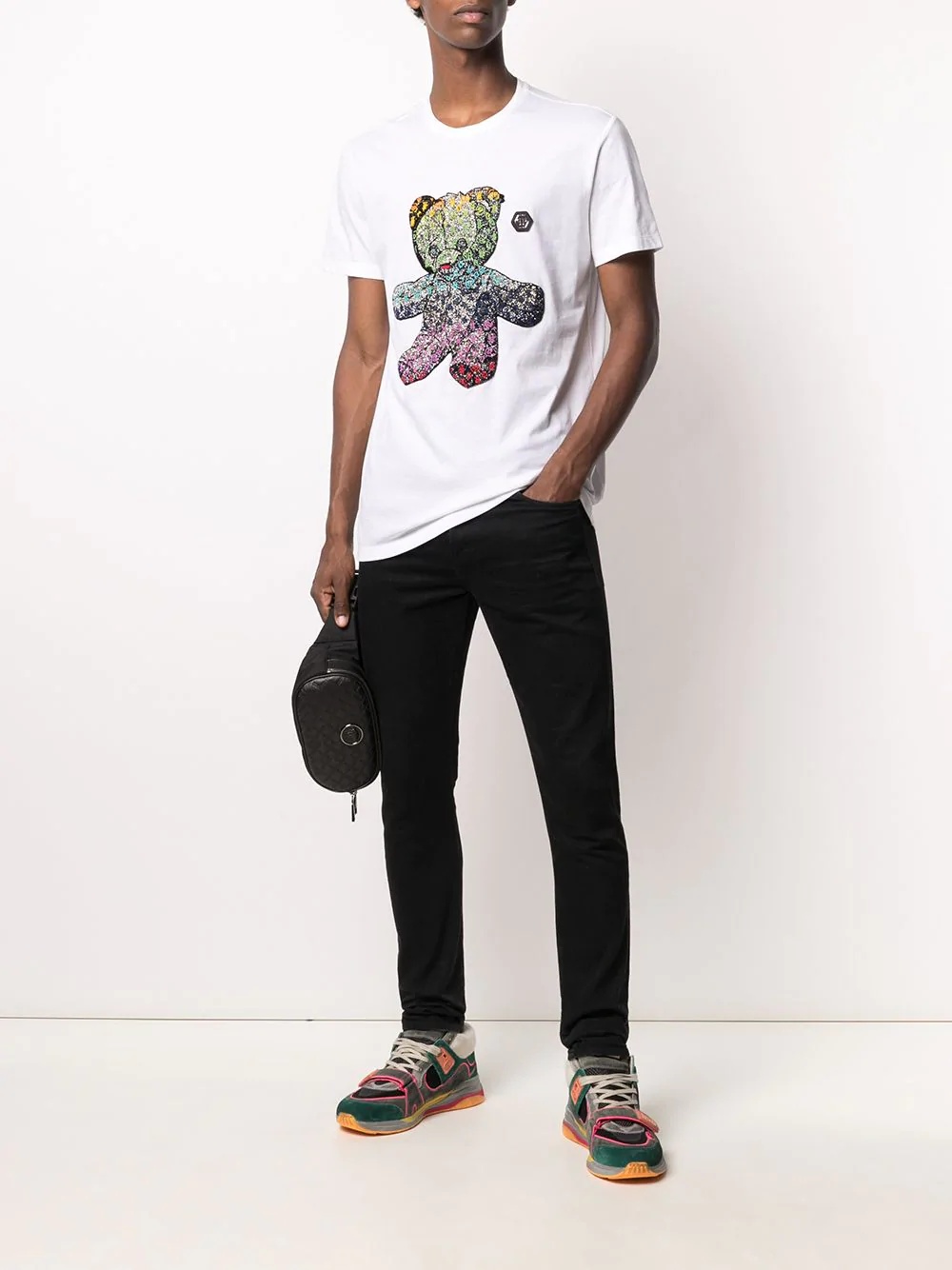 teddybear logo print T-shirt - 2