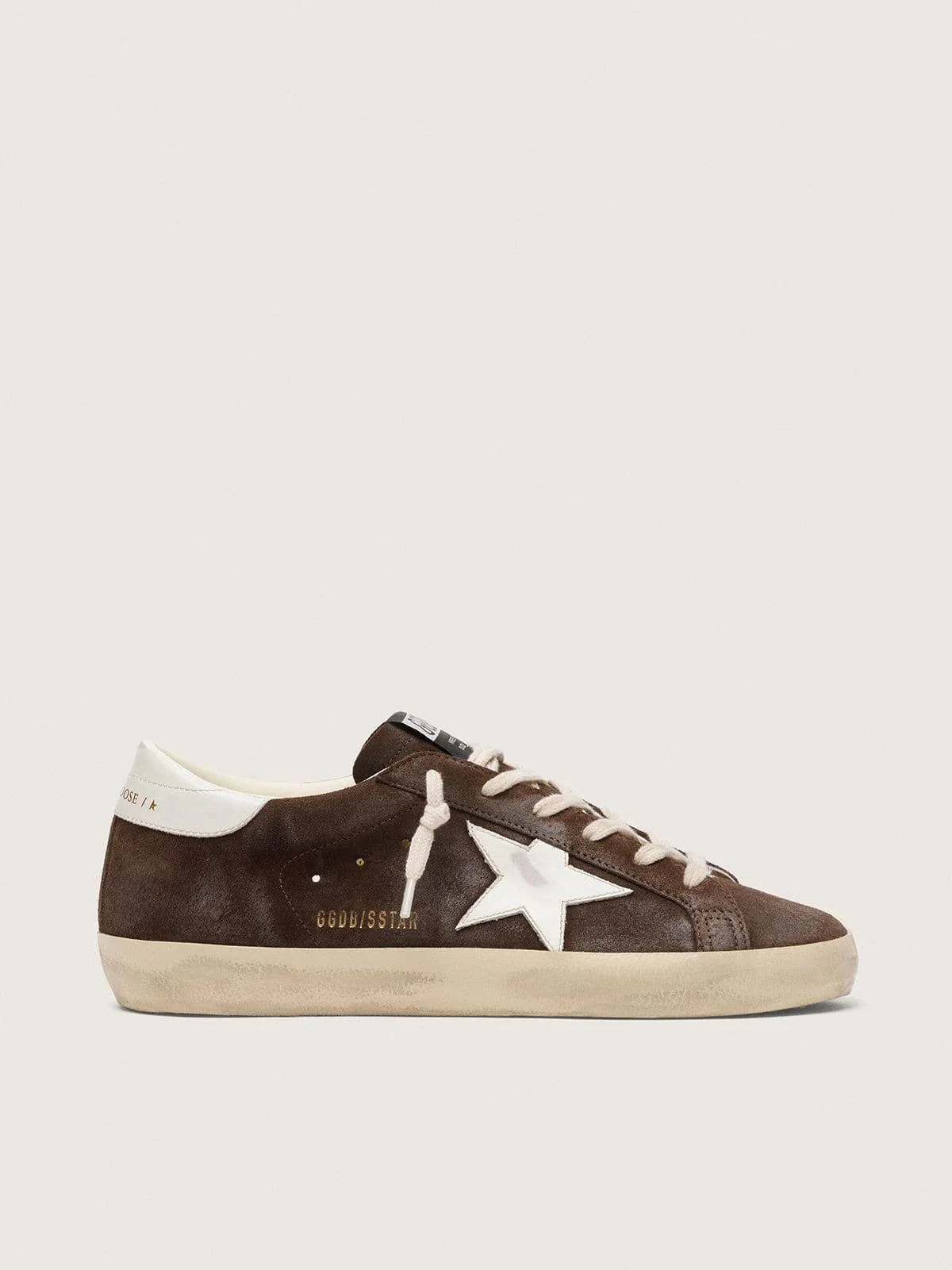 Men’s Super-Star in brown suede with white star - 1