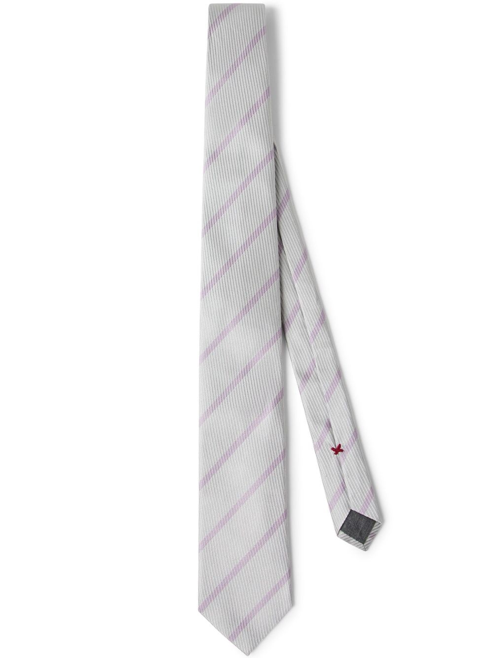 striped silk tie - 1