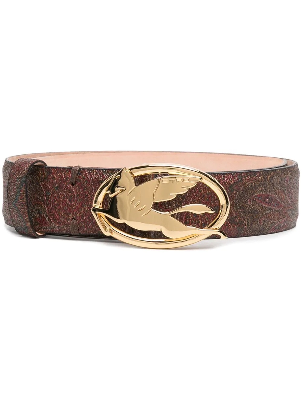 logo-buckle leather belt - 1