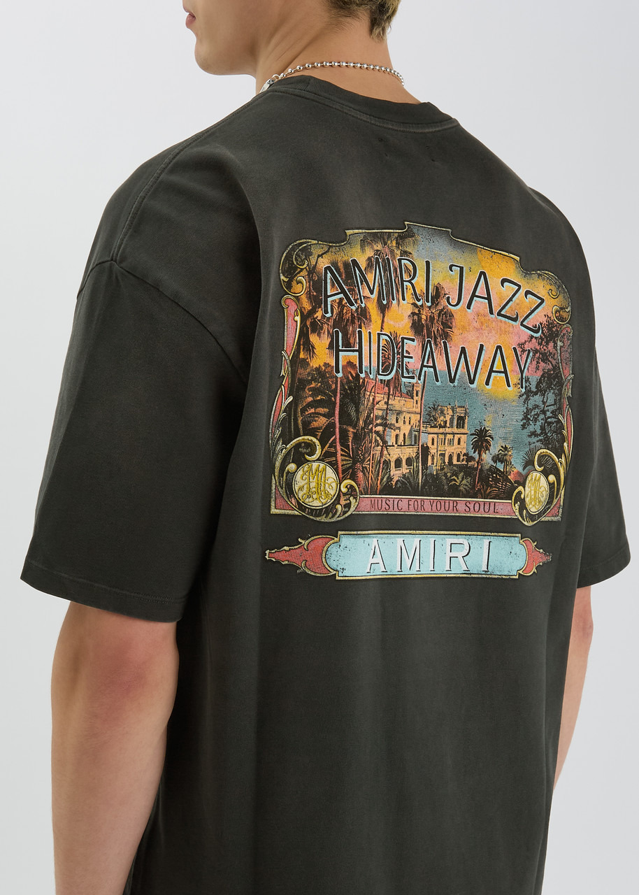 Amiri Jazz Hideaway Logo-print Cotton T-shirt - 5
