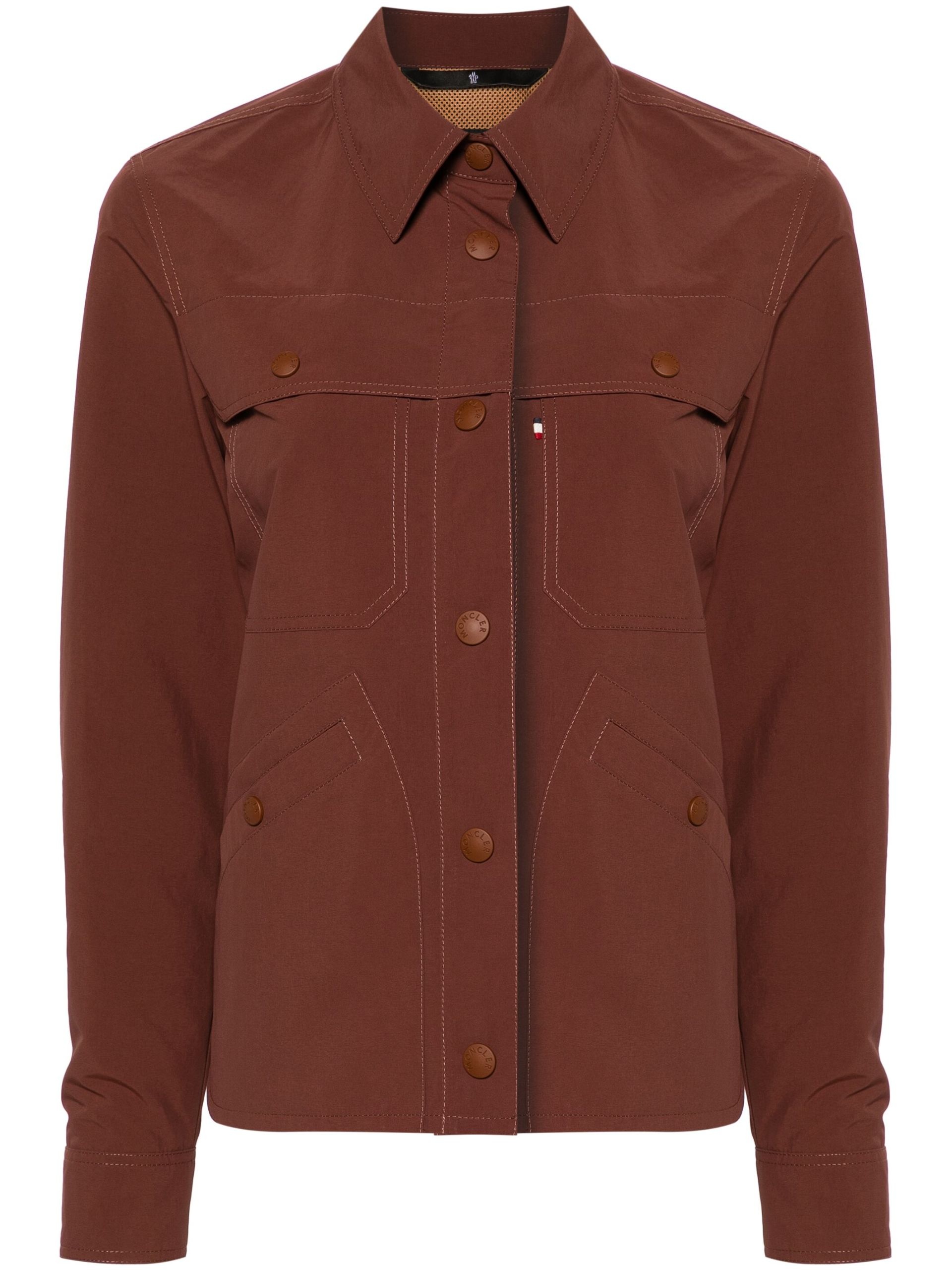 Brown Pochet Shirt Jacket - 1