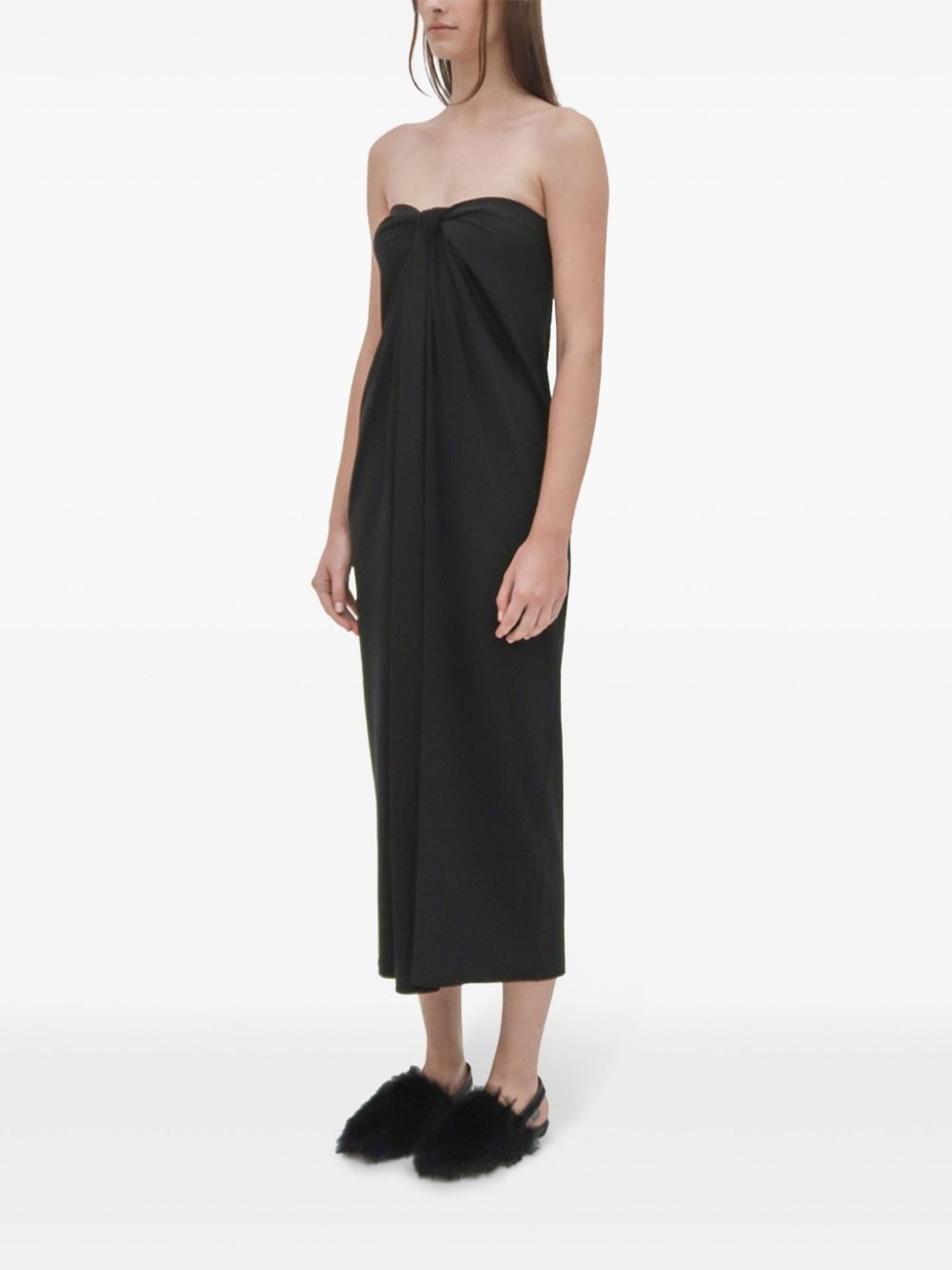 twist strapless maxi dress - 4