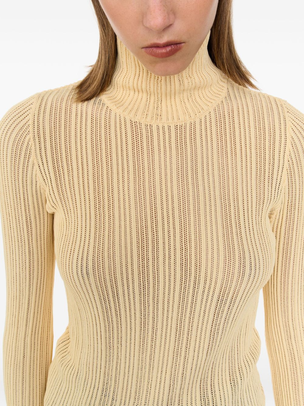 ribbed turtleneck sweater - 5