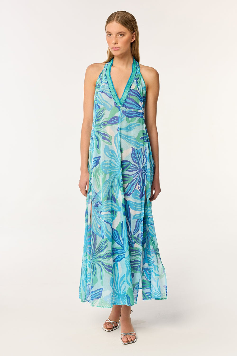 Long Dress Nava - Blue Seaweed - 1