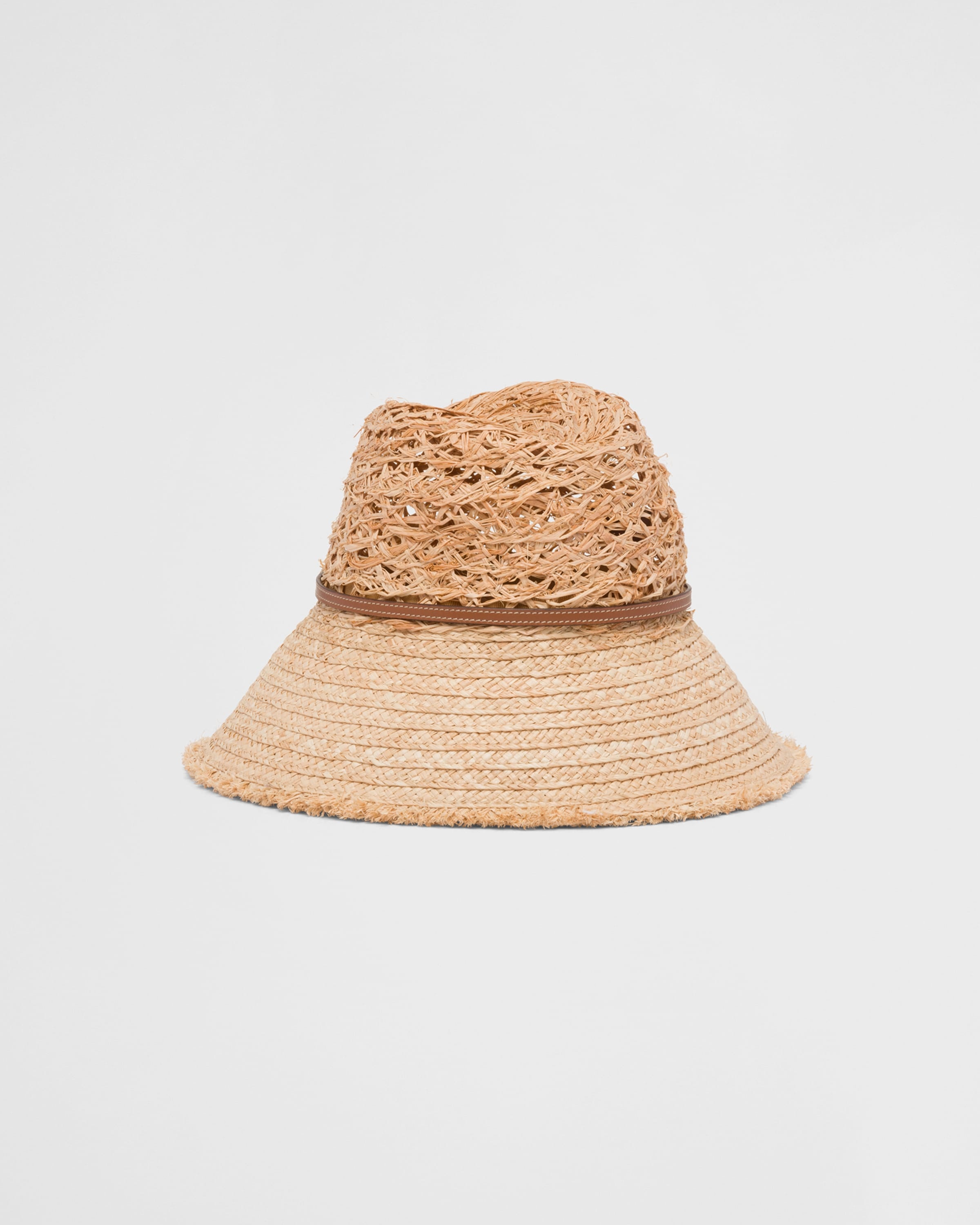 Woven fabric wide-brim hat - 3