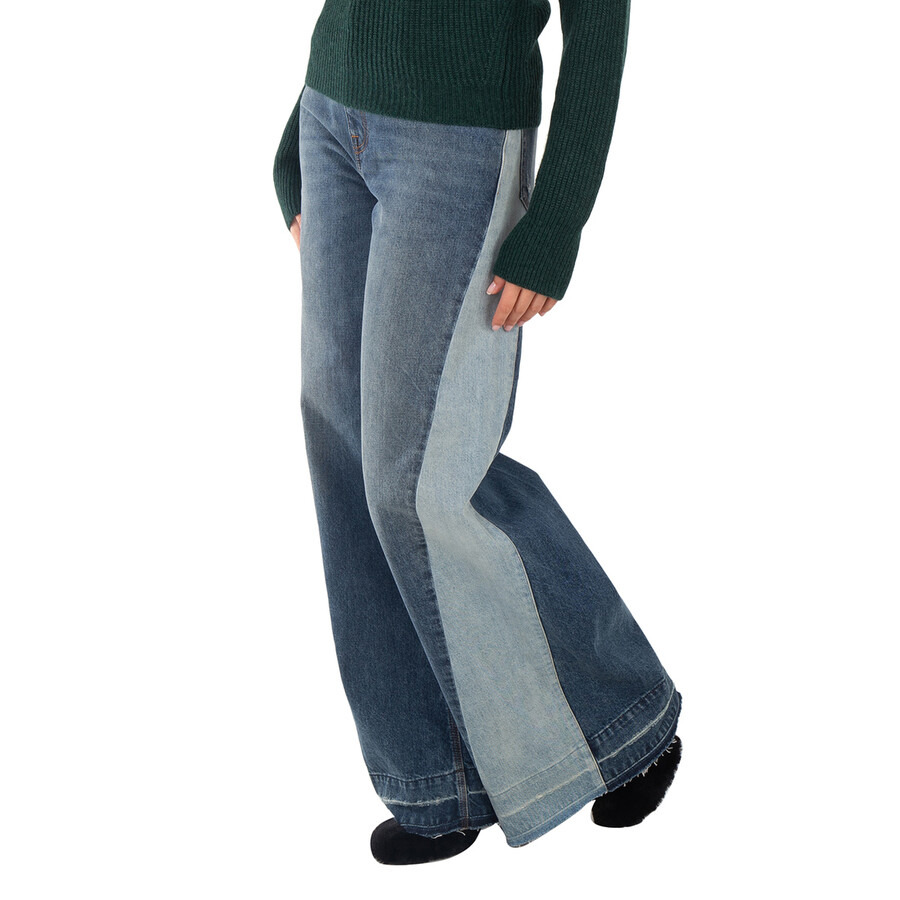 Stella McCartney Wide-Leg Two-Tone Panelled Jeans - 3