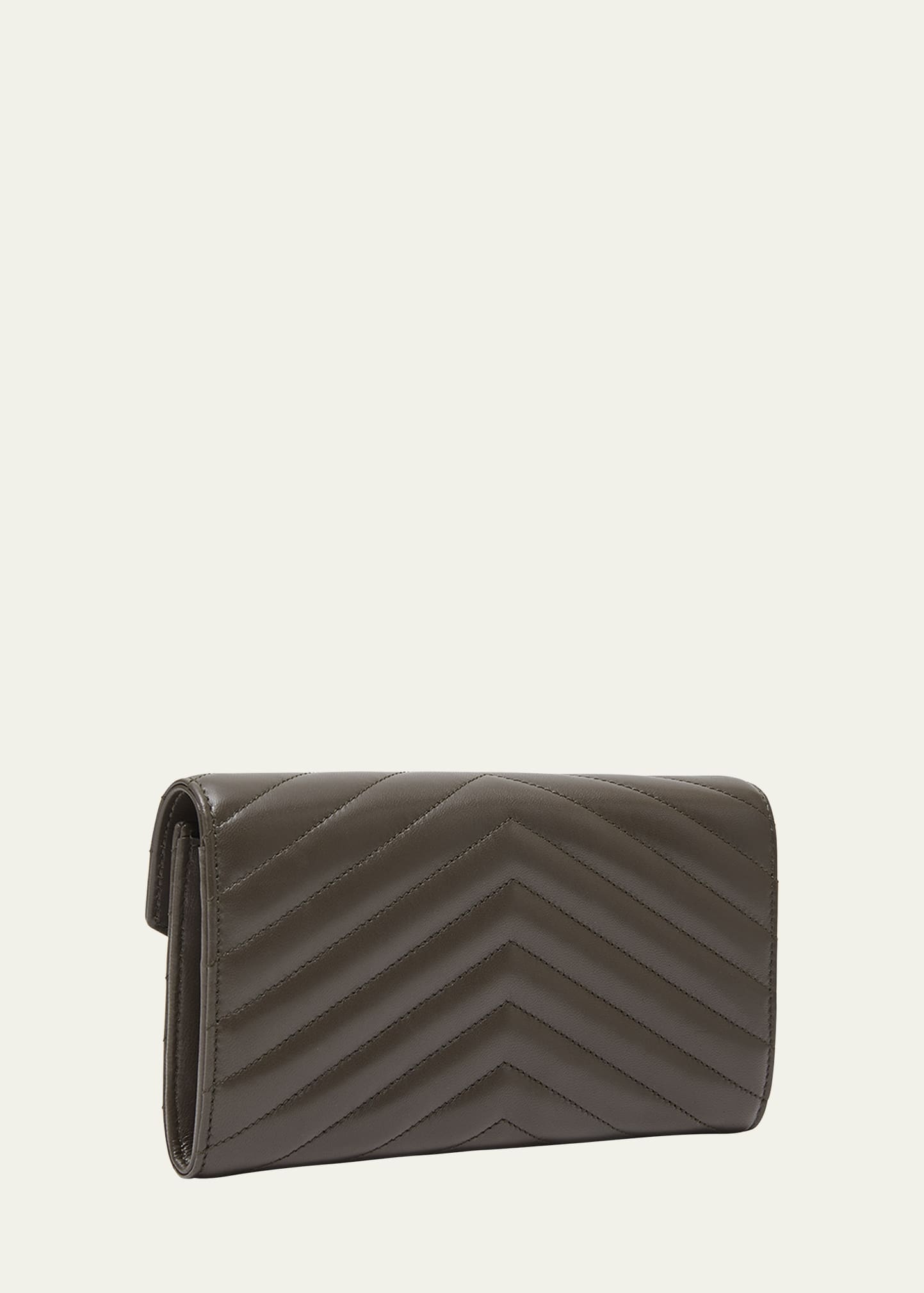 YSL Monogram Large Envelope Flap Wallet in Smooth Leather - 3