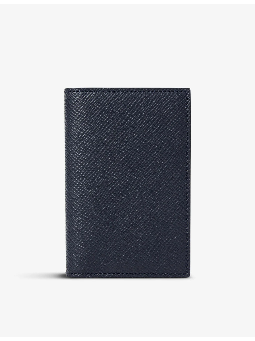 Panama six-card slot folded leather card holder - 1