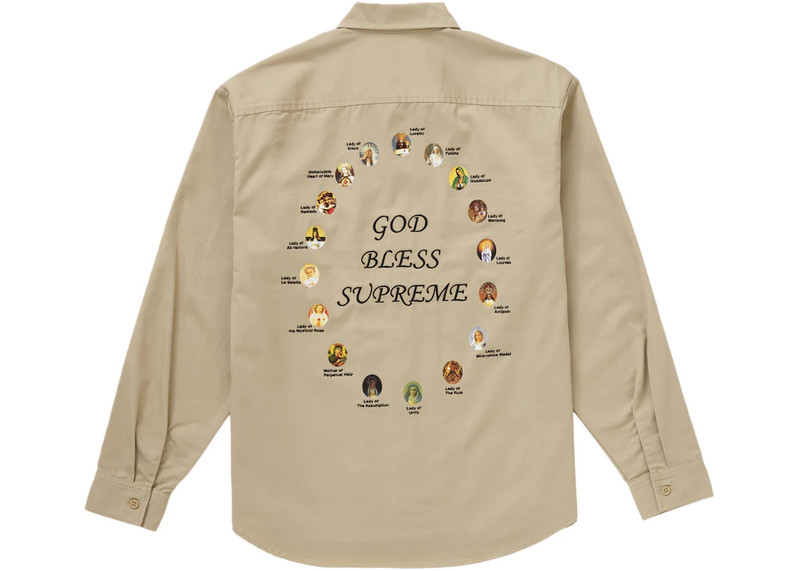Supreme Supreme Our Lady Work Shirt Khaki outlook