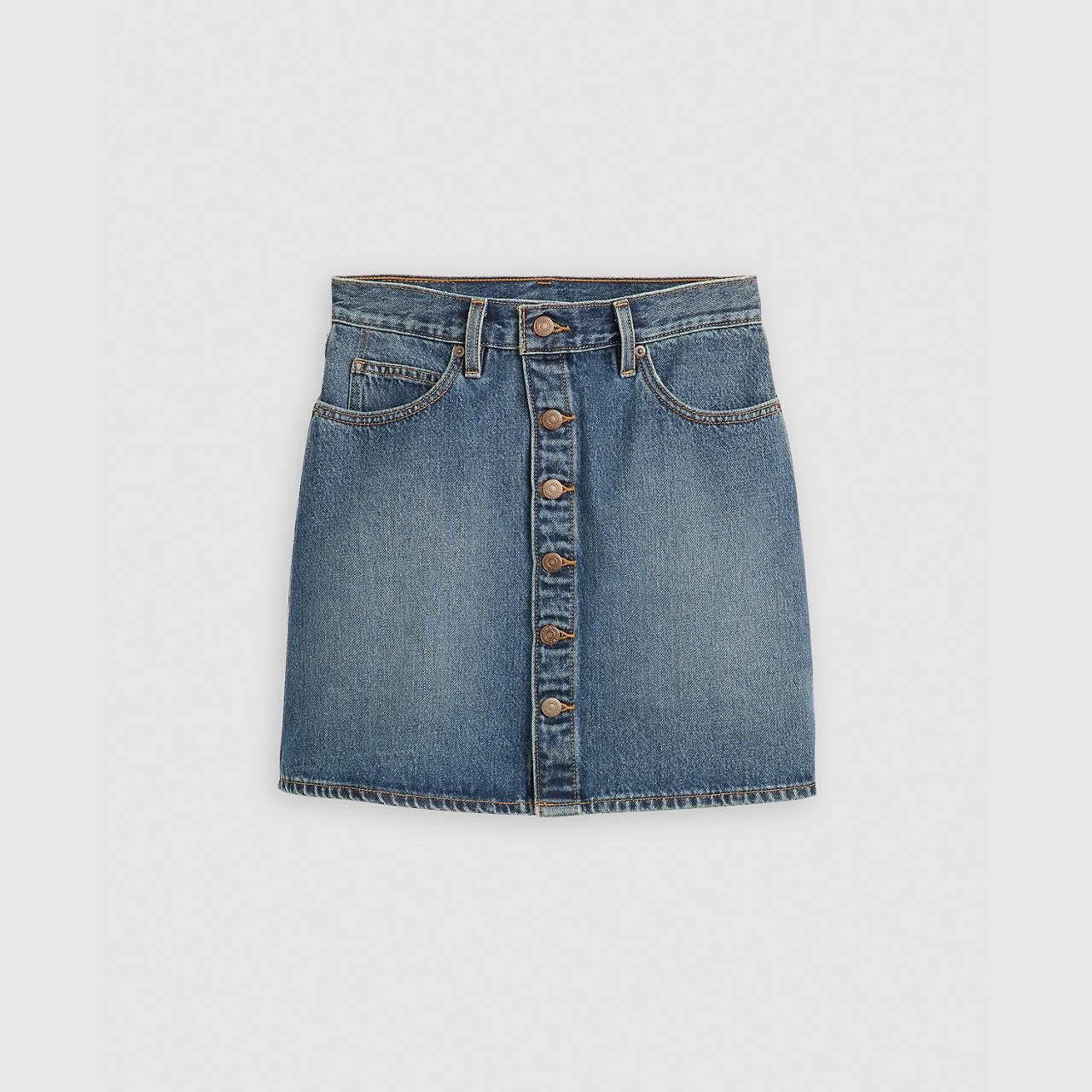 RETRO BUTTON FRONT SKIRT - 1