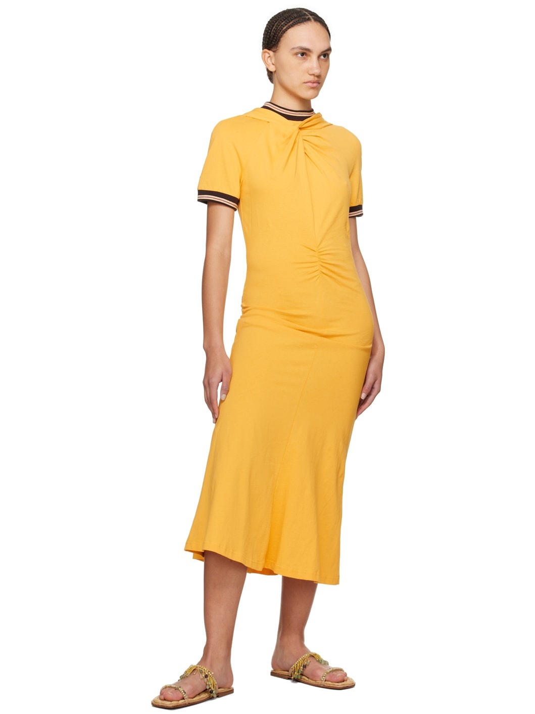 Yellow Wing Midi Dress - 4
