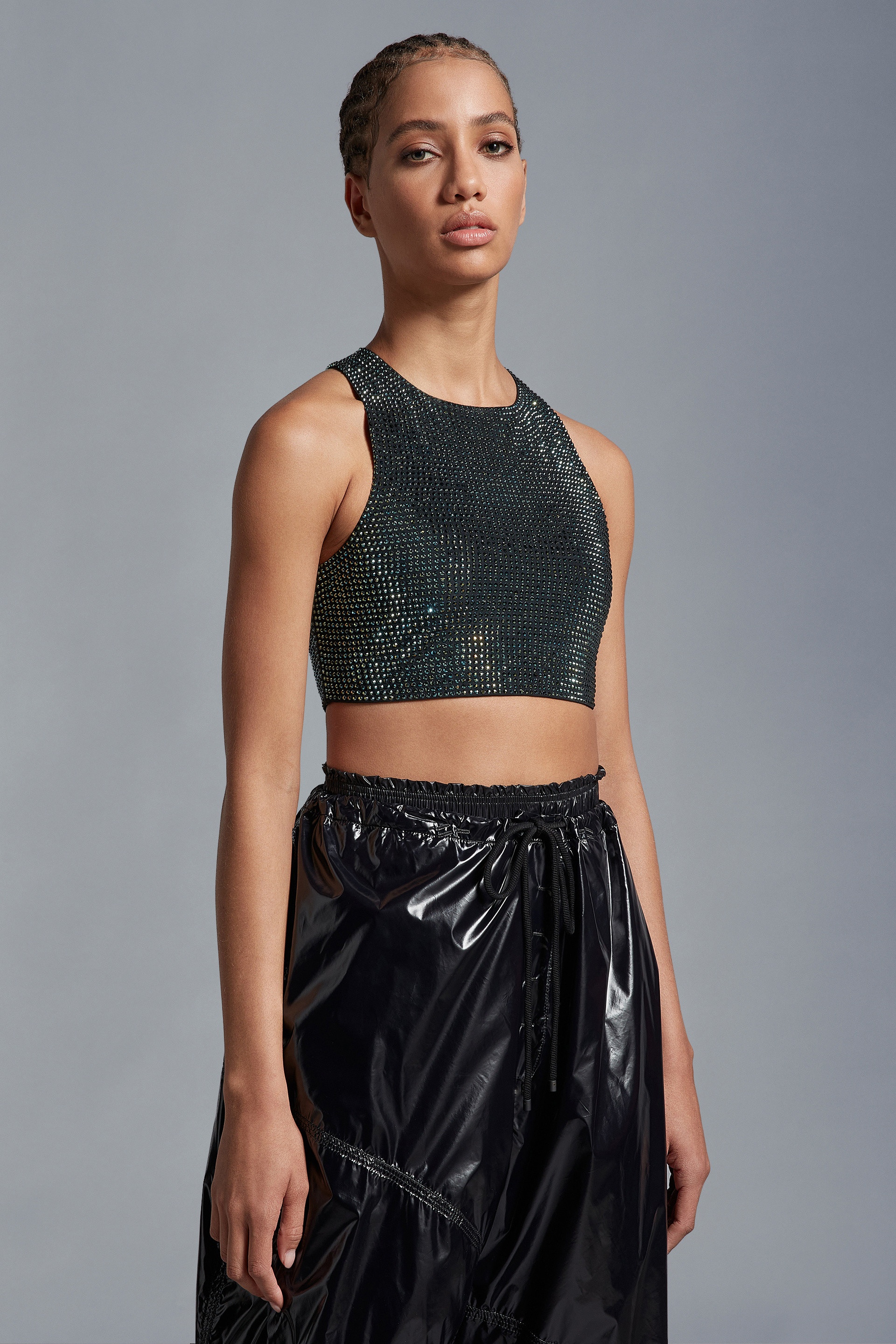 Moncler Crystal Crop Top REVERSIBLE