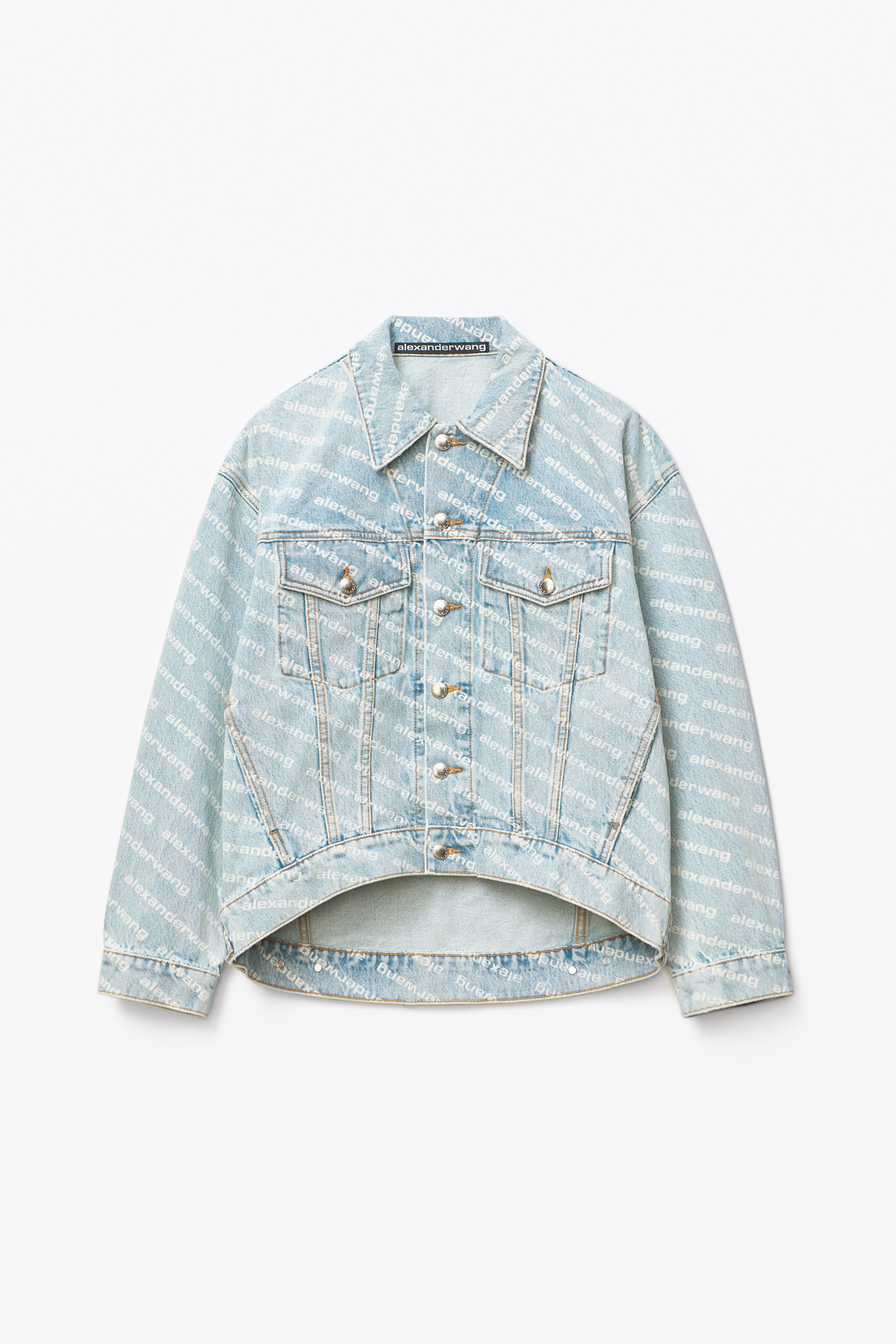 FALLING BACK LOGO JACKET IN DENIM - 1