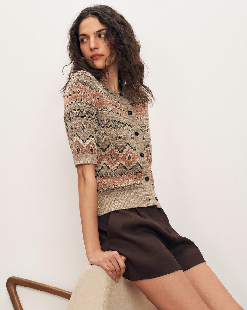 VERONICA BEARD SHANA LINEN CARDIGAN outlook