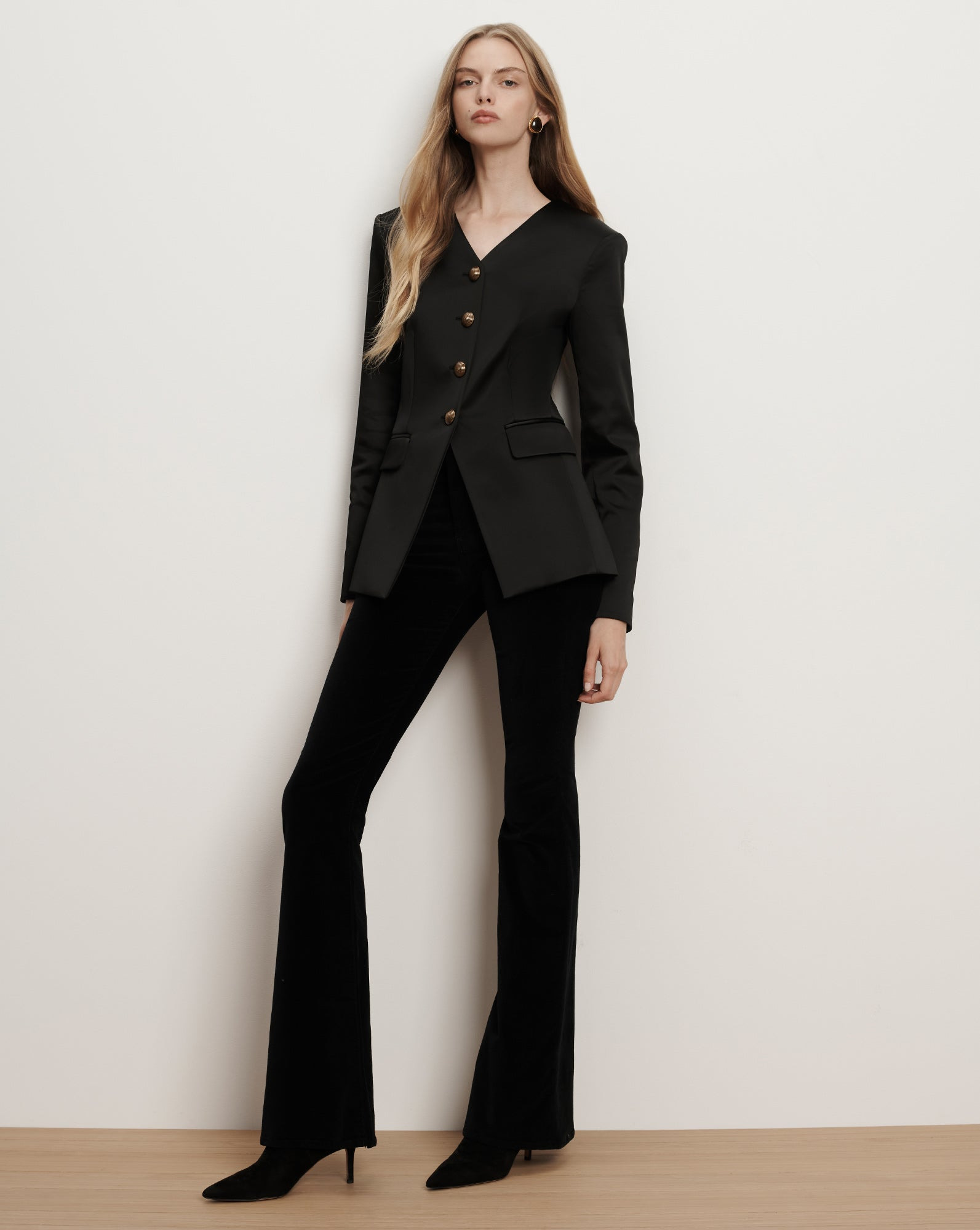 CYNTHIA SATIN TAILORED JACKET - 3