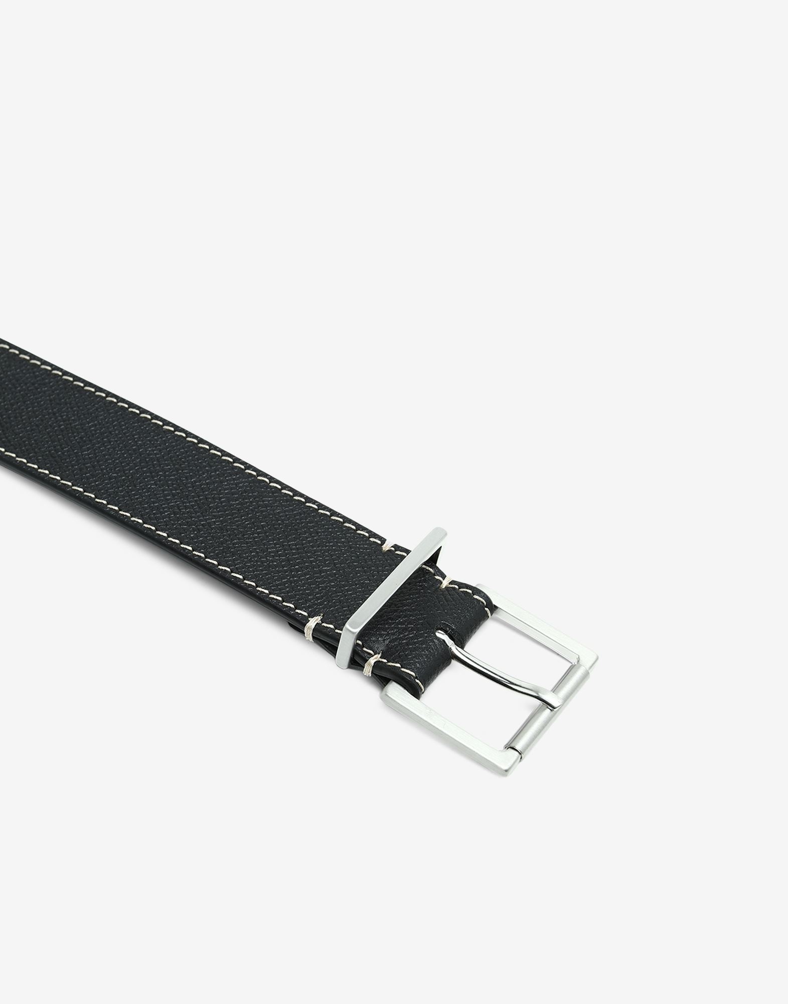 Grainy leather belt - 3