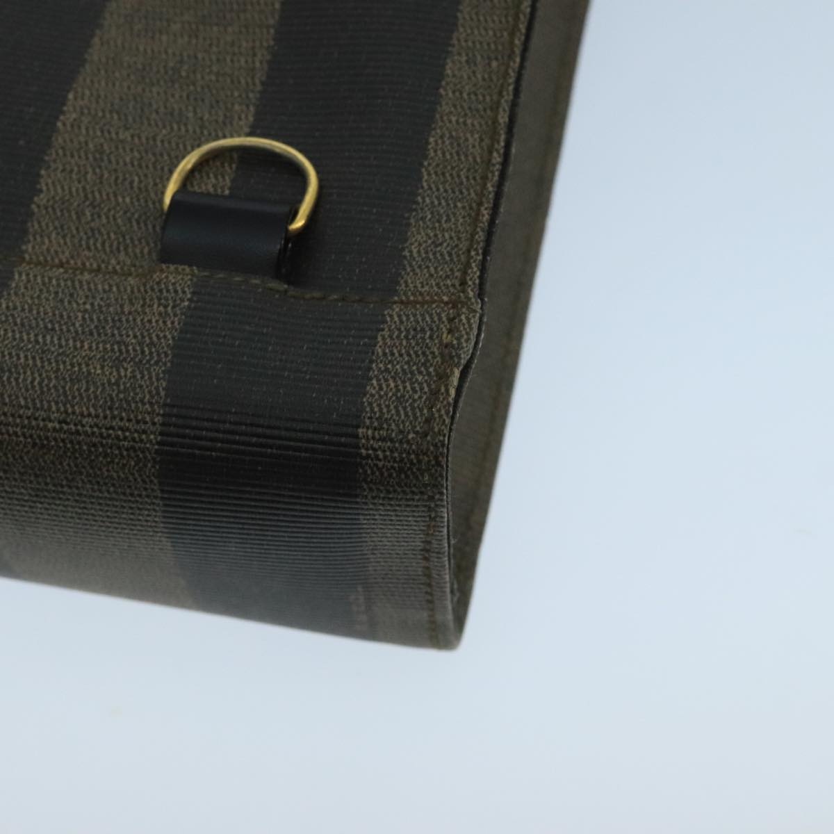 FENDI Pecan Canvas Hand Bag Brown Black - 14