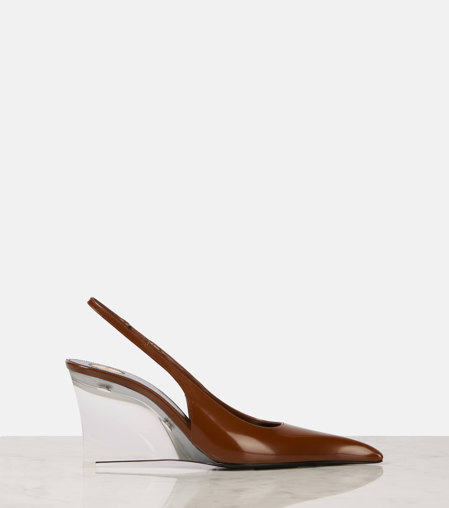 Miller 80 leather slingback wedges - 4