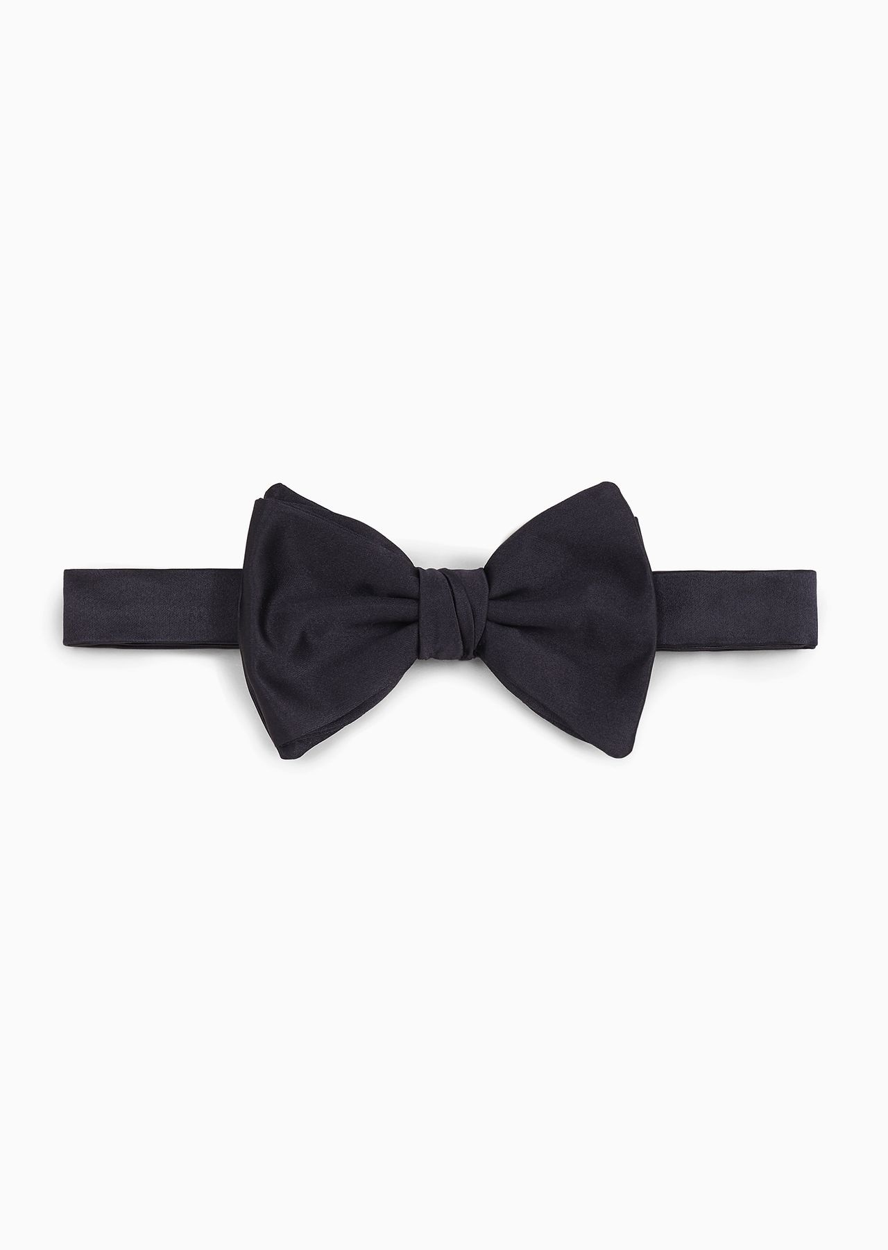 Pure silk bow tie with jacquard micro-motif - 1