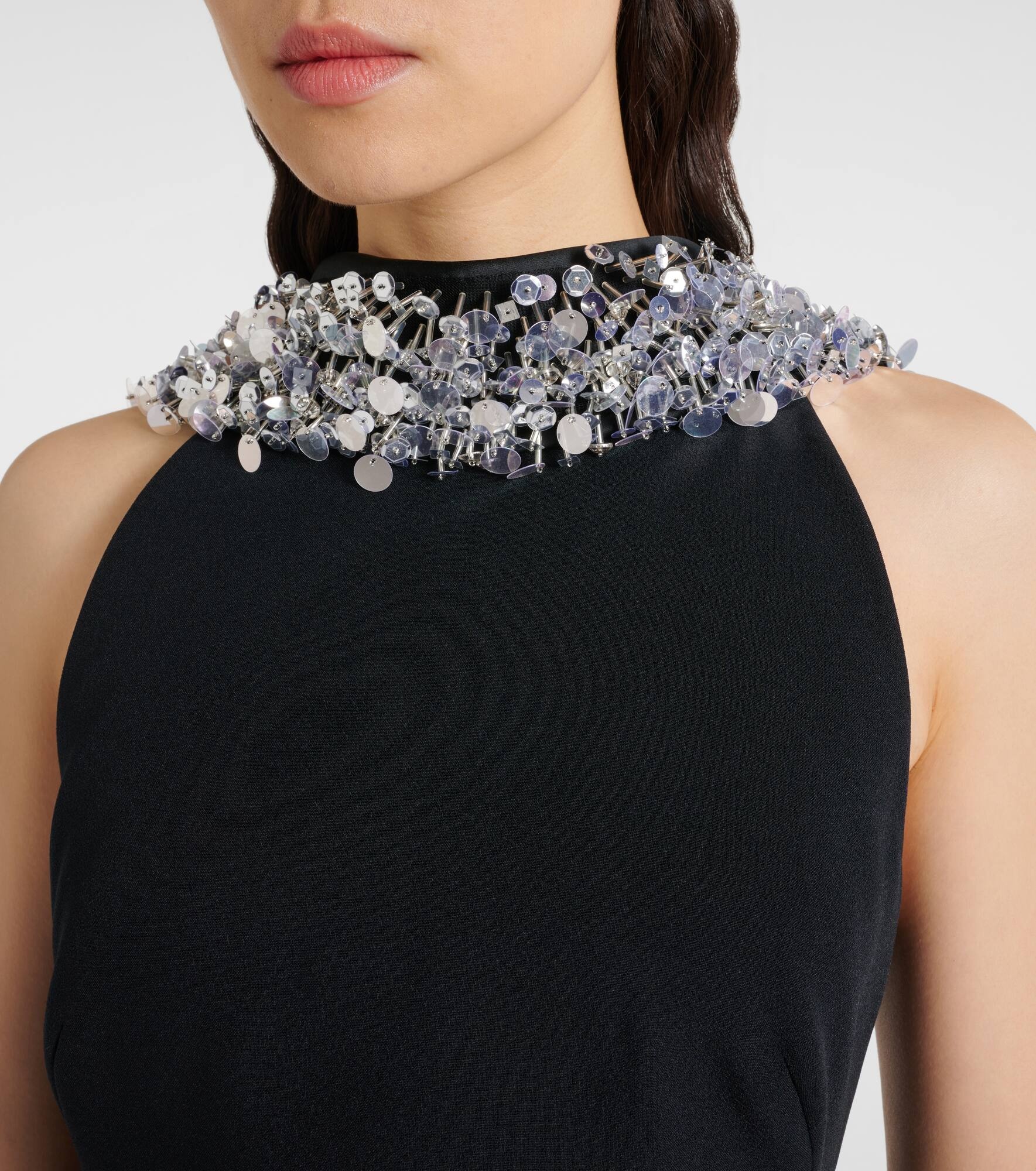Holli embellished crêpe and satin gown - 4