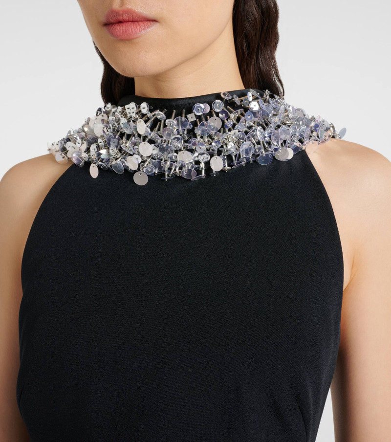 Holli embellished crêpe and satin gown 4