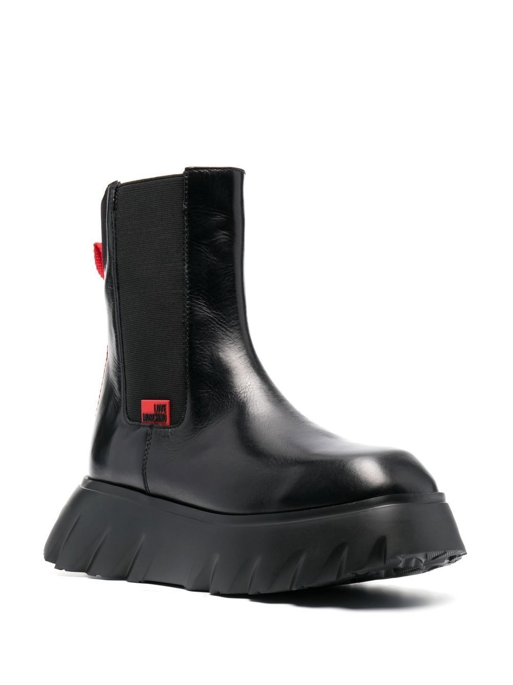 logo-patch ankle boots - 2