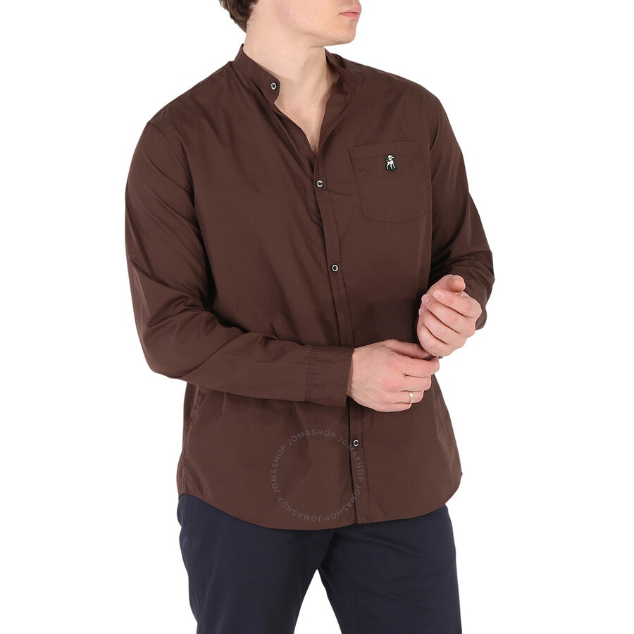 Undercover Brown Patch Detail Ruched Cotton Shirt - 2