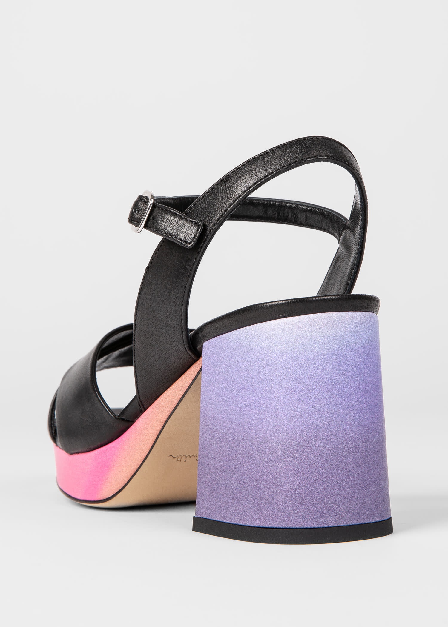Black Leather 'Poppy' Heels - 5