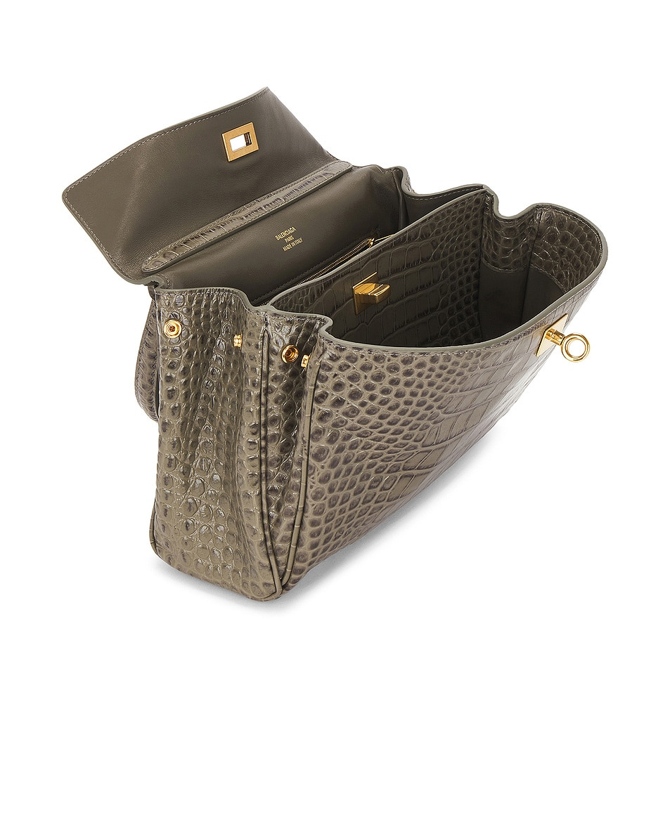 Rodeo Small Croc Embossed Top Handle Bag - 5