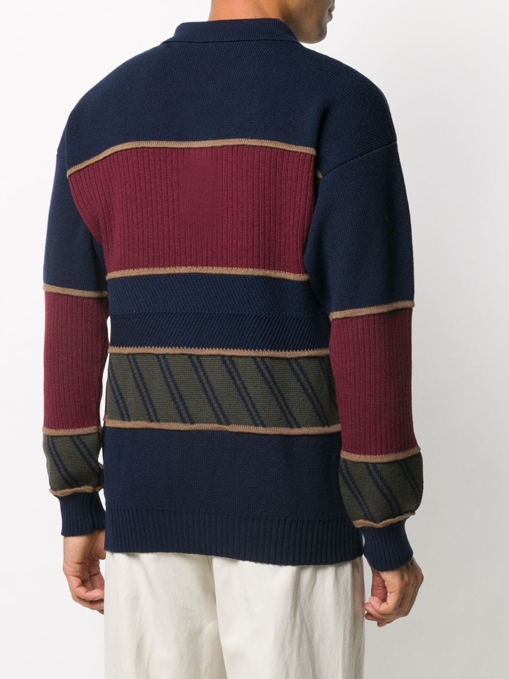 ribbed-knit paneled jumper - 4