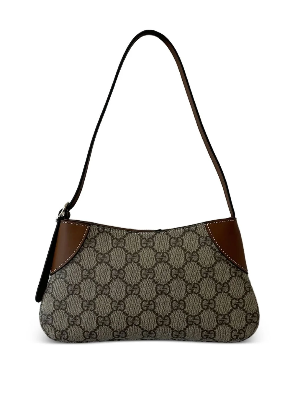 small GG Emblem monogram leather shoulder bag - 1