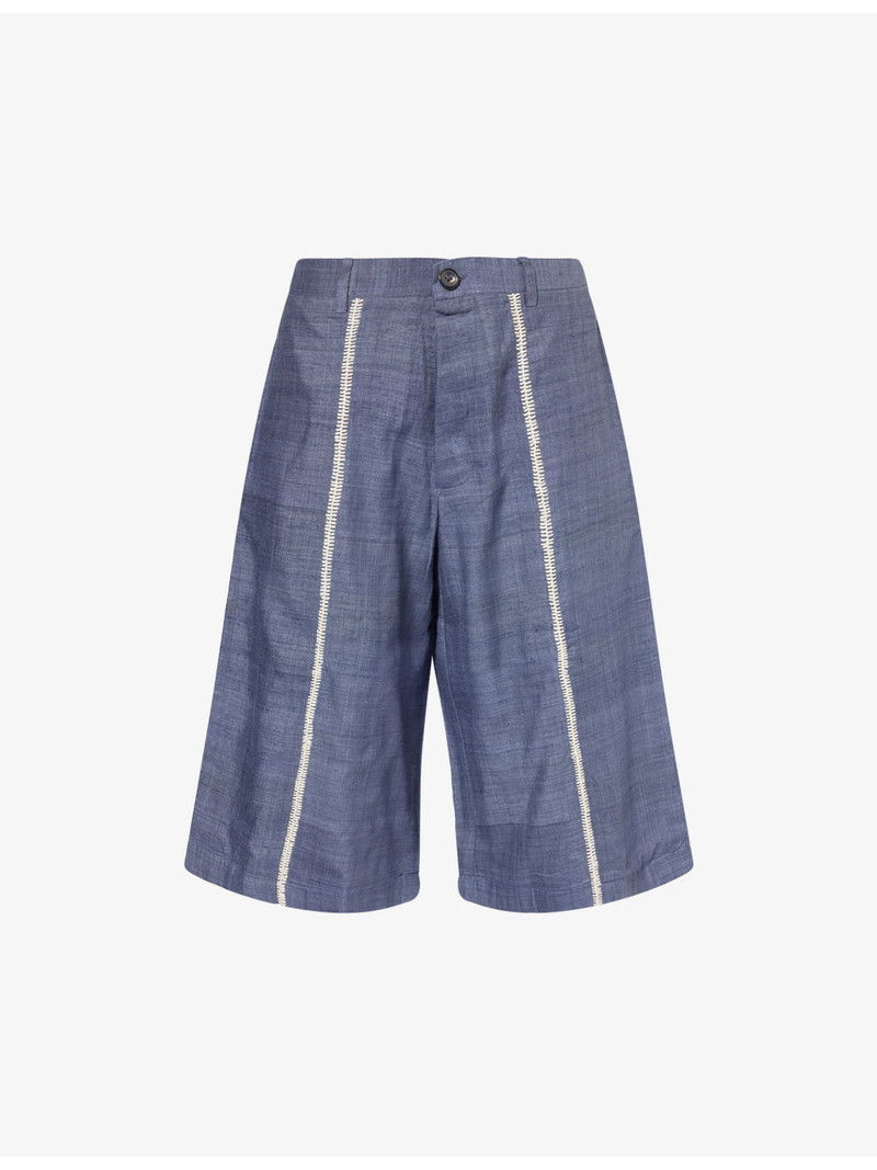 Rabari Wide-Leg Silk Shorts 1