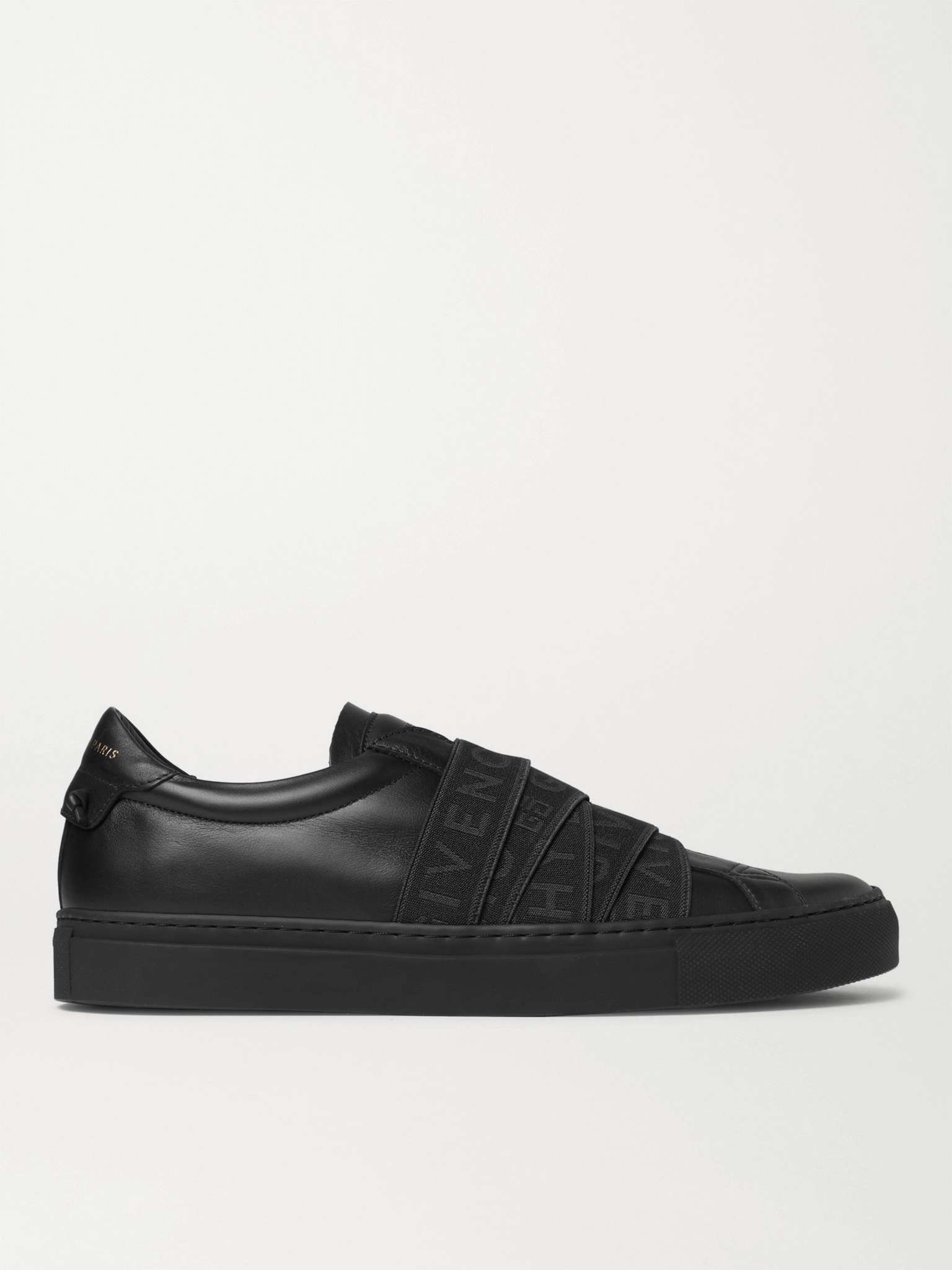 Urban Street Logo-Jacquard Leather Slip-On Sneakers - 1