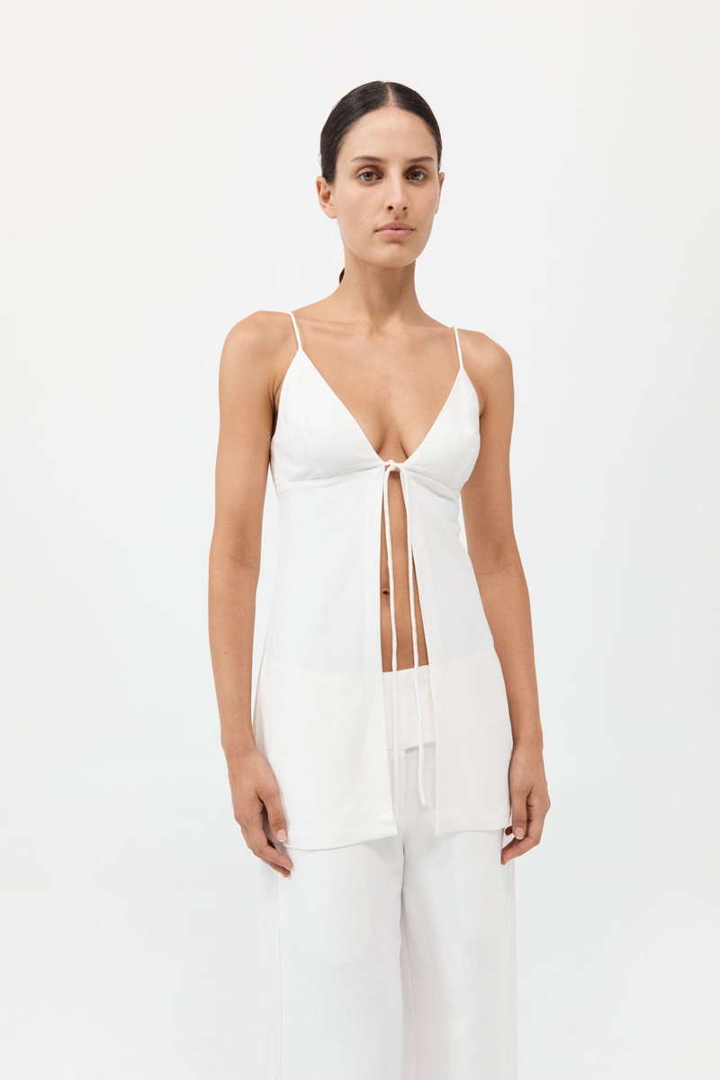 Tie Front Top - Salt 3